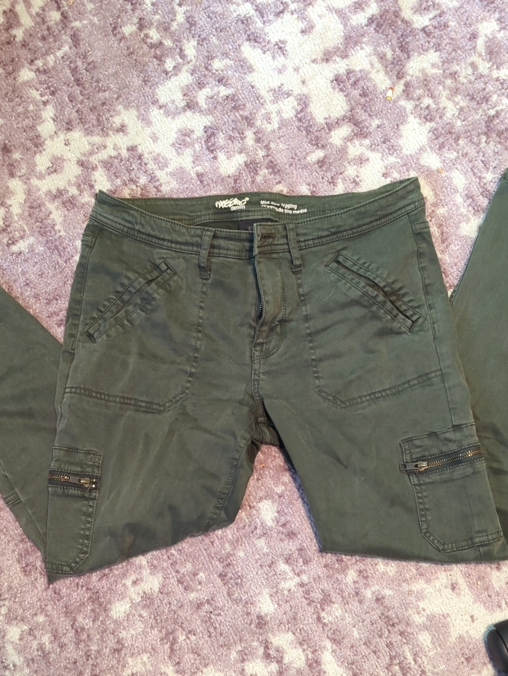 Mossimo Denim Army Green Skinny Cargo Pants